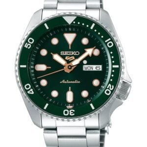 Seiko Stainless Steel Analog Green Dial Men Watch-Srpd63K1, Bandcolor-Silver